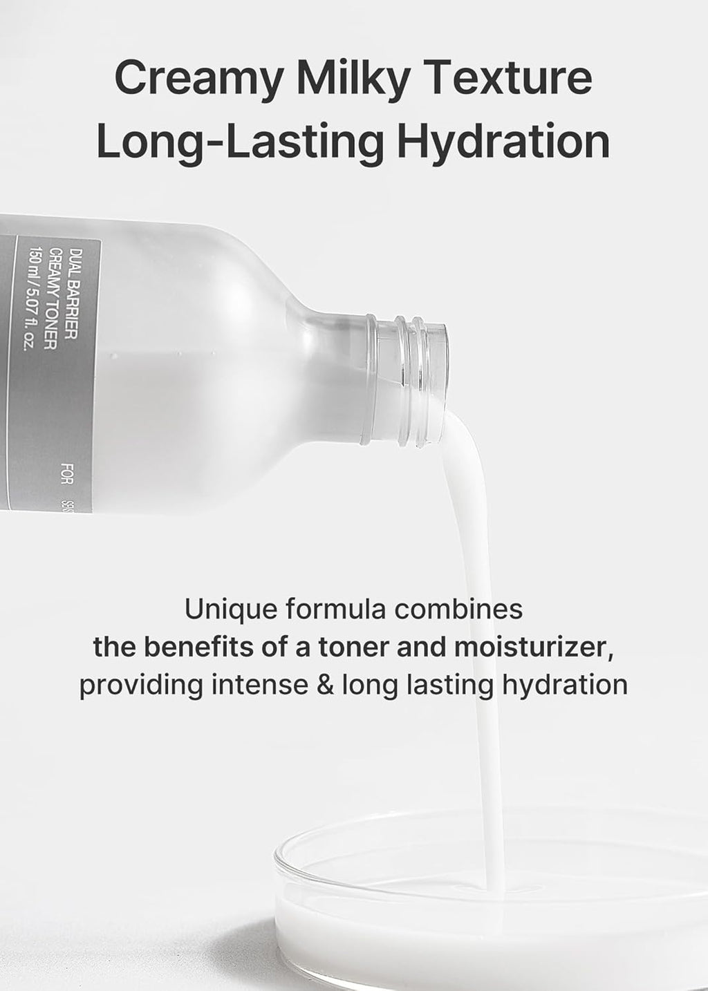 Celimax Dual Barrier Creamy Toner with Ceramides & Peptide Oil & Alcohol Free Facial Astringent Hydrating Calming Soothing Non Irritating 150ml