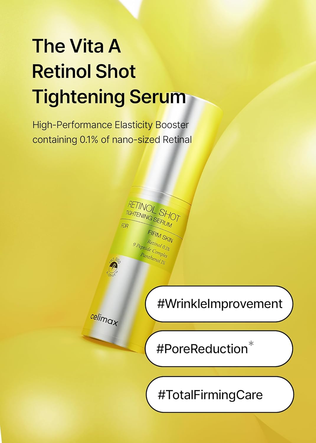 Celimax Retinol Tightening Shot for Firm Skin - 30ml Serum with Retinol 0.5% & Peptide Complex